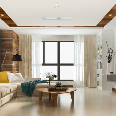 A nicely decorated living room