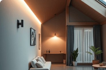 A decorated leaving room